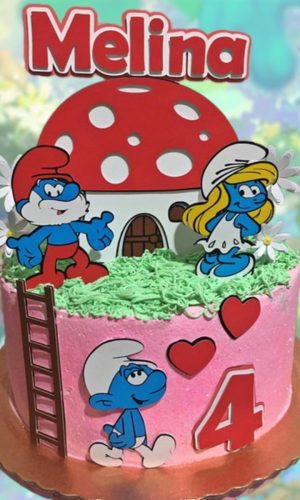Topo de Bolo Smurf
