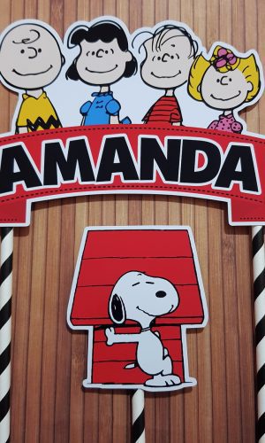 Topo de Bolo Snoopy