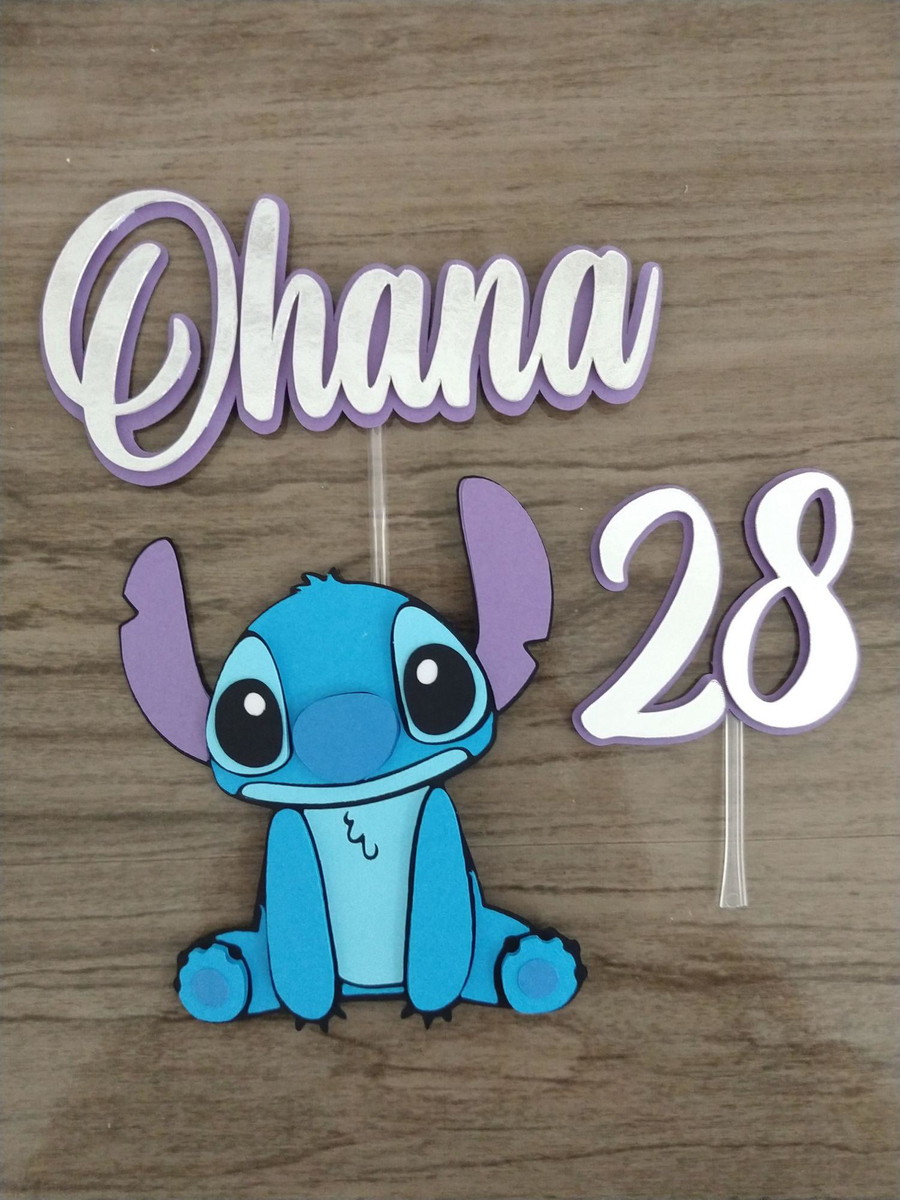 Topo de Bolo Stitch - Imagem 4