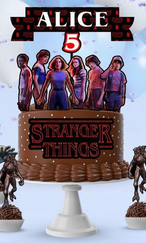 Topo de Bolo Stranger Things + 60 Toppers