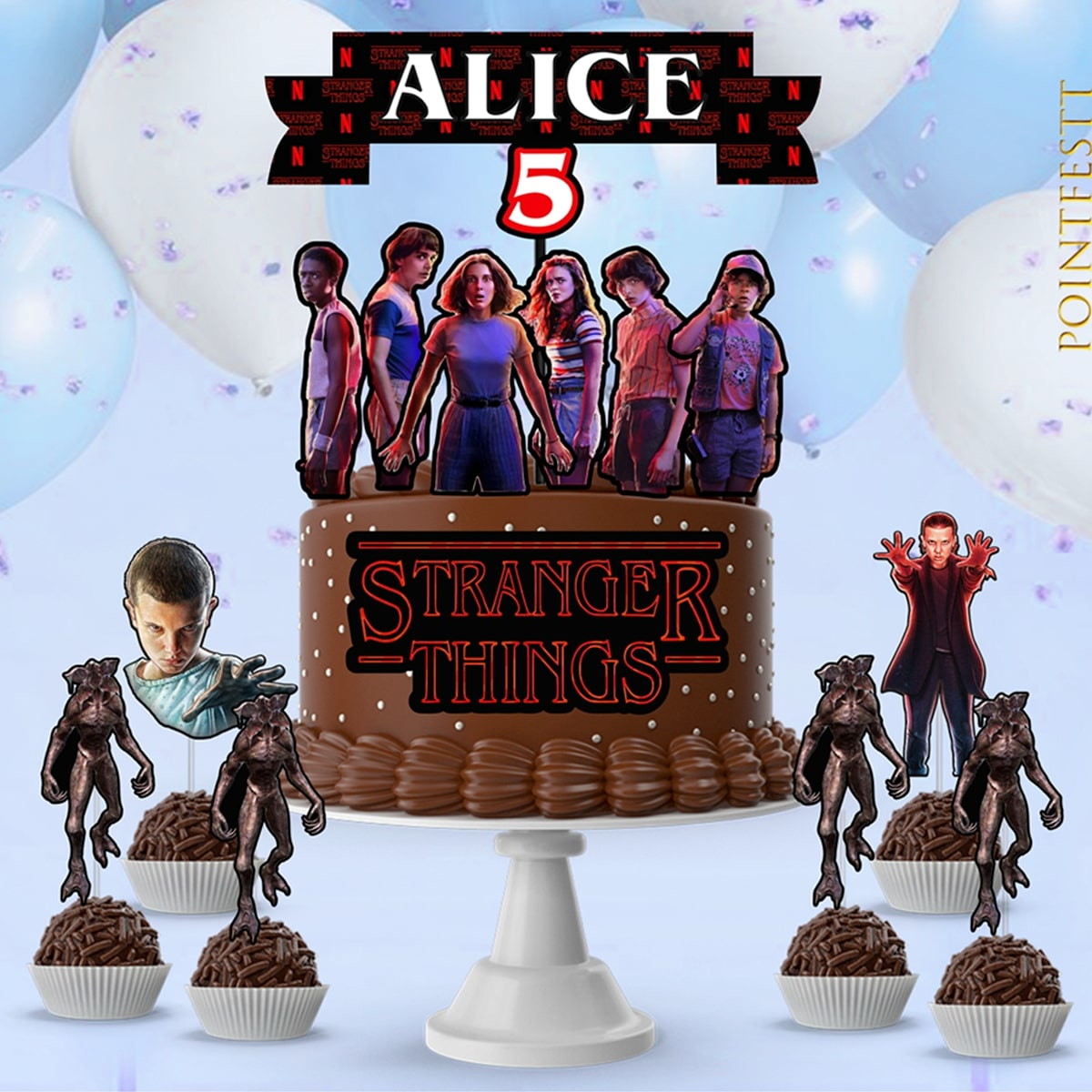 Topo de Bolo Stranger Things + 60 Toppers