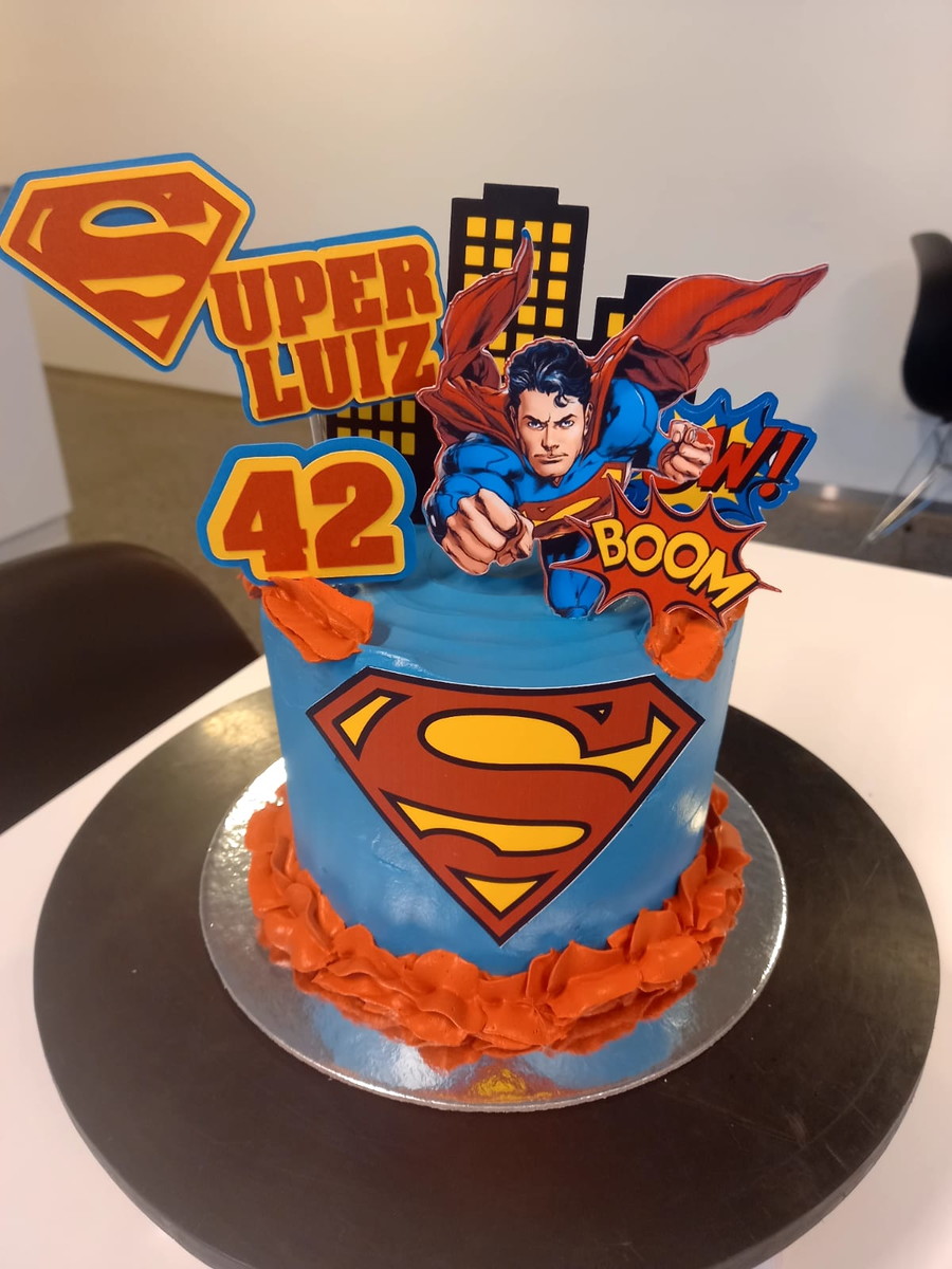 Topo de Bolo Super Homem