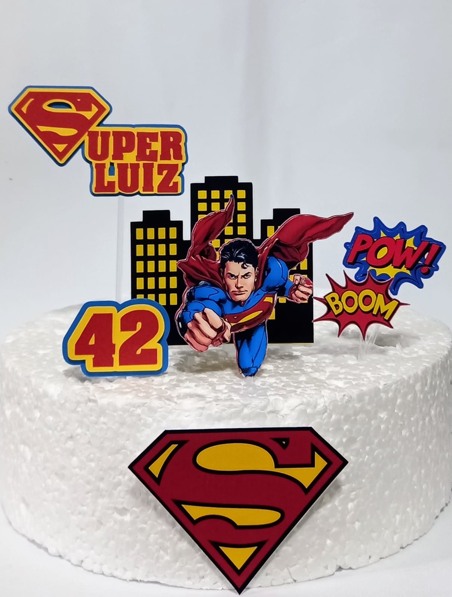 Topo de Bolo Super Homem - Imagem 2