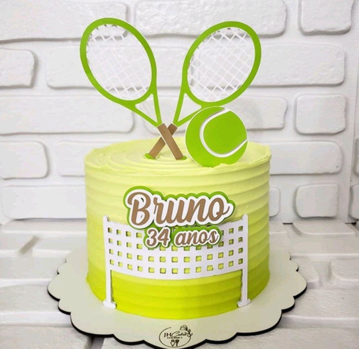 Topo de Bolo Tenis de Quadra