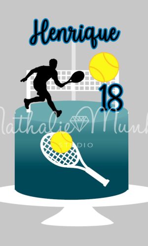 Topo de Bolo - Tênis Esporte - Arquivo de Corte