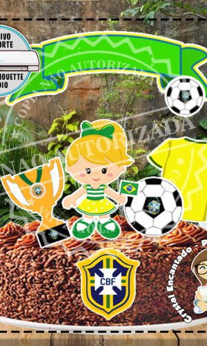Topo de Bolo Times Futebol Brasil - Ref 2570 Arquivo Digital