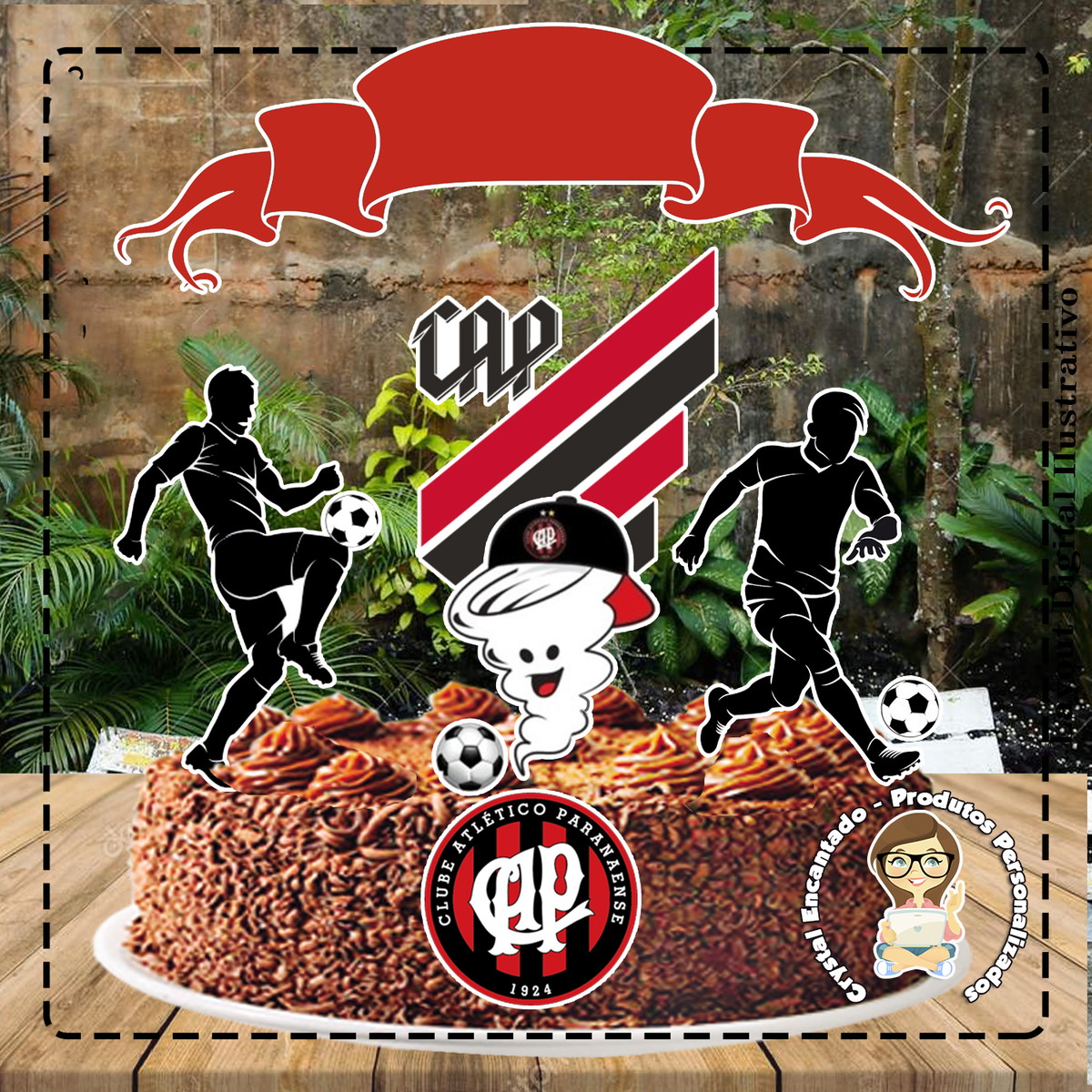 Topo de Bolo Times Futebol - Ref 5064 Arquivo Digital