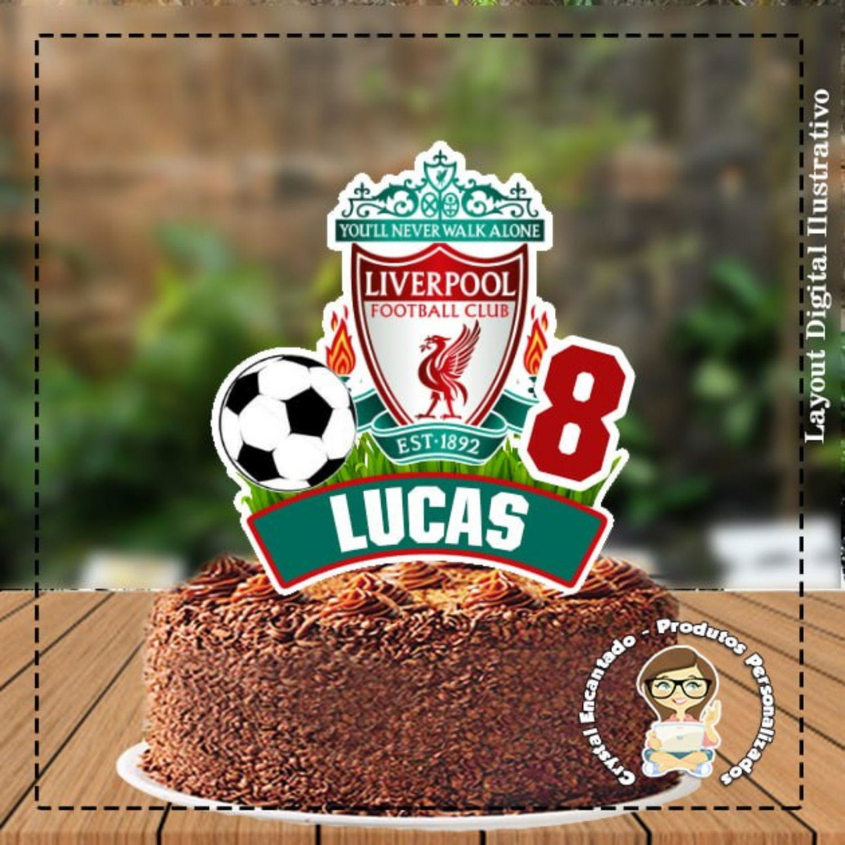 Topo de Bolo Times Liverpool - Ref 4161 Arquivo Digital