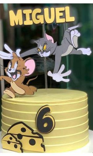 Topo de Bolo Tom e Jerry Camadas Arquivo de corte