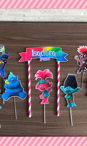 Topo de Bolo Trolls 2