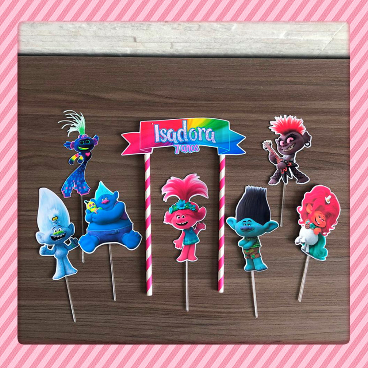 Topo de Bolo Trolls 2