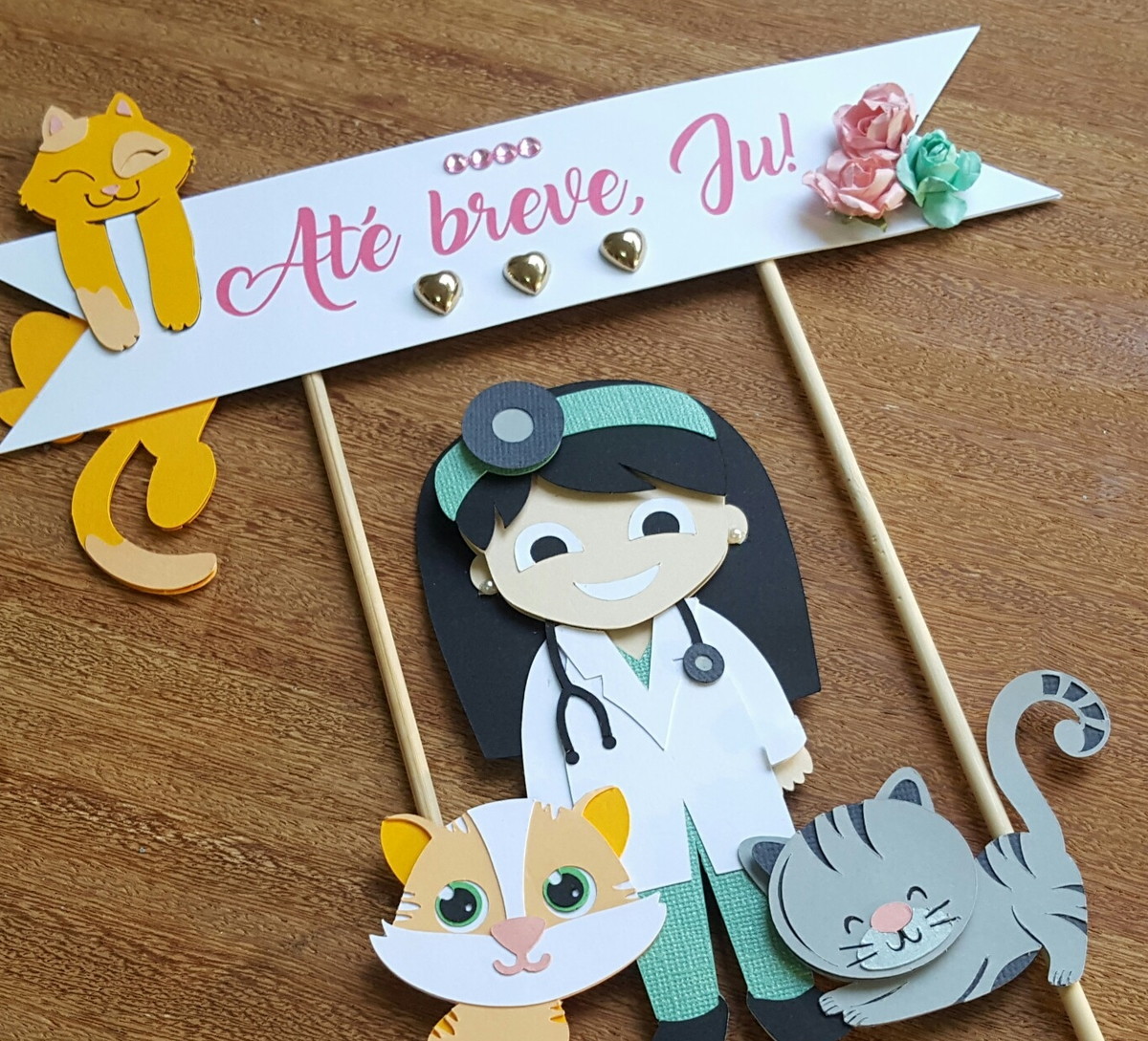 Topo de bolo Veterinária - Arquivo de Corte