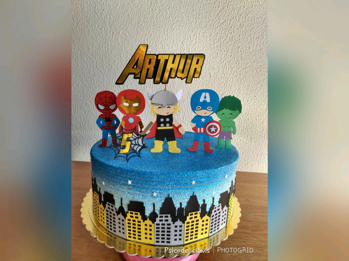 Topo de bolo vingadores - Imagem 3