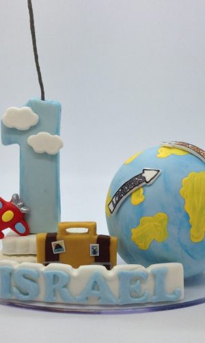Topo de Bolo Volta ao Mundo