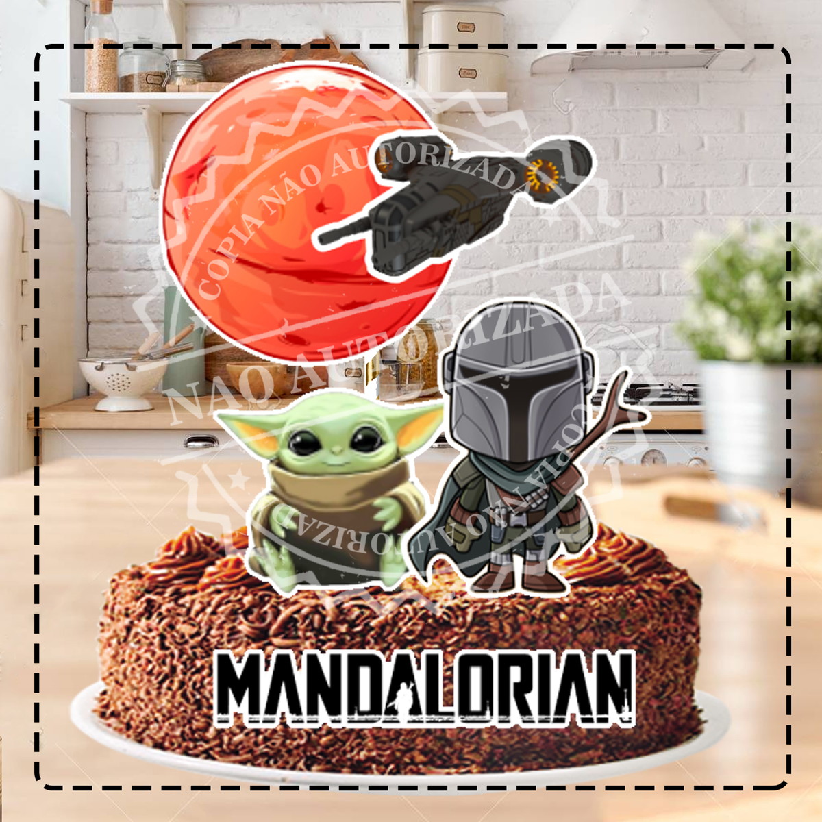 TOPO DE BOLO YODA BABY - ARQUIVO DIGITAL