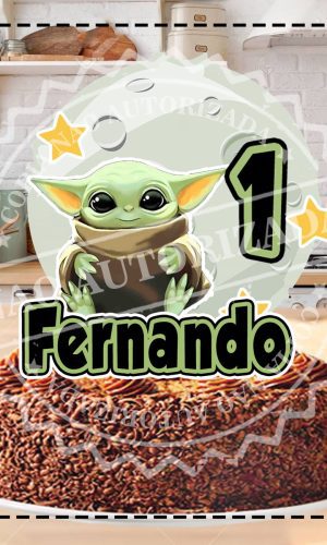 TOPO DE BOLO YODA BABY - ARQUIVO DIGITAL