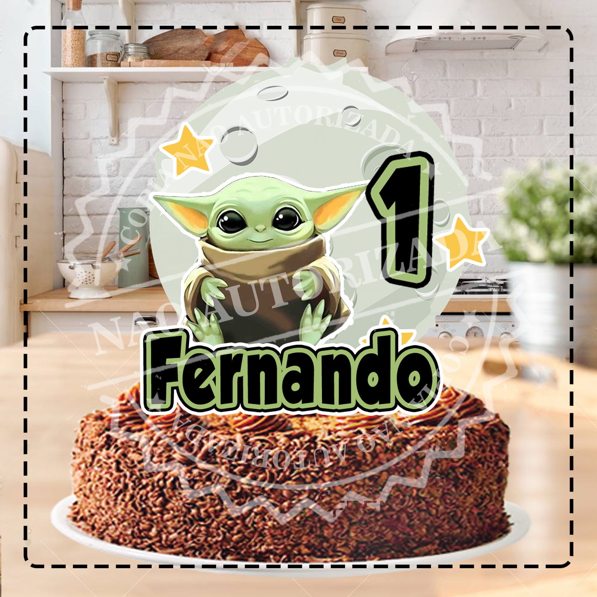 TOPO DE BOLO YODA BABY - ARQUIVO DIGITAL