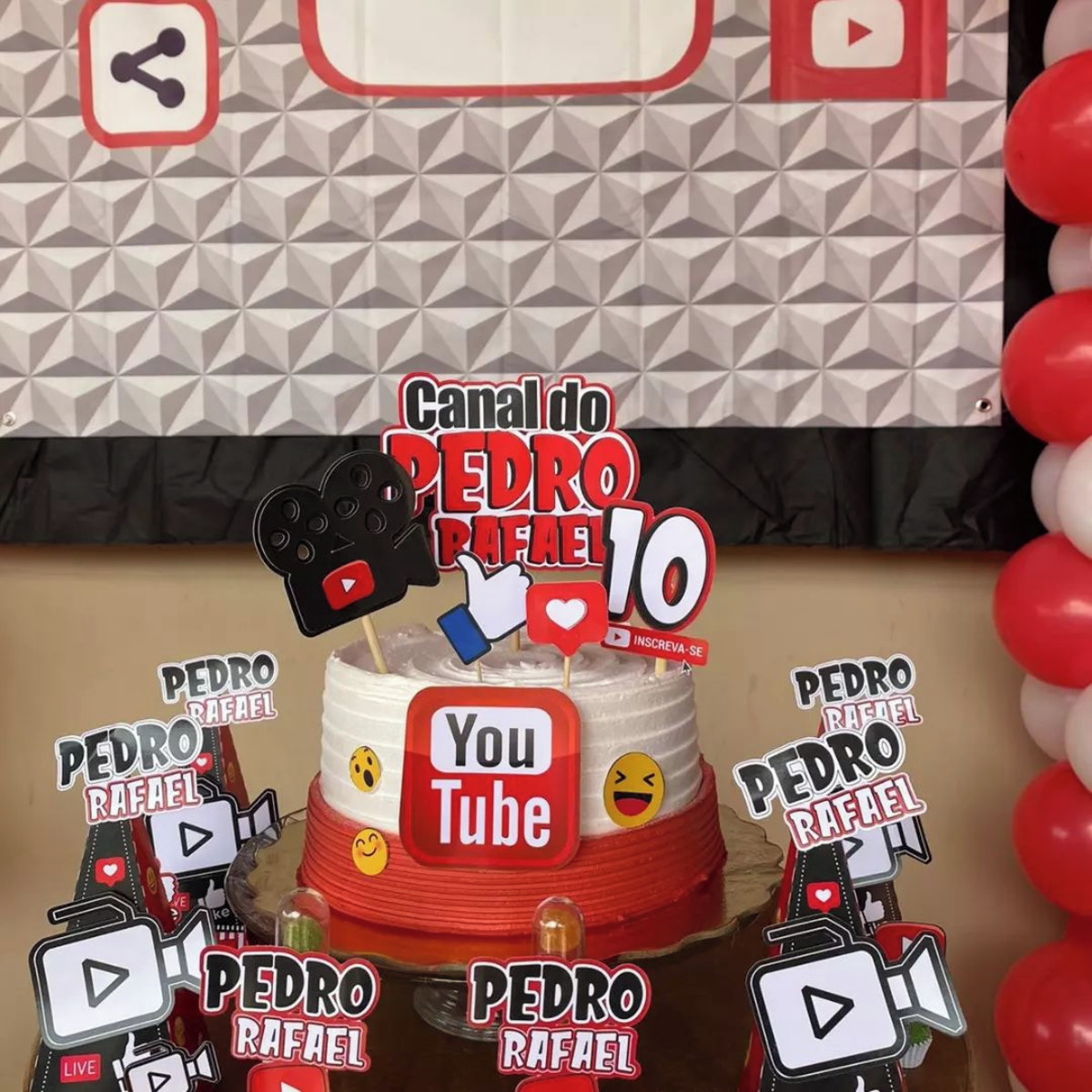 Topo de Bolo Youtube - Imagem 2