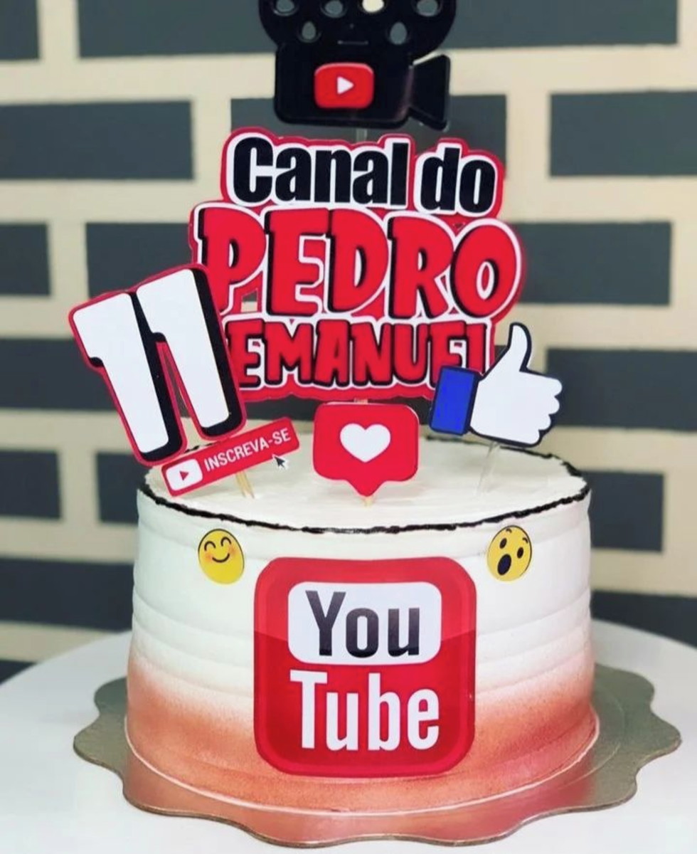 Topo de Bolo Youtube - Imagem 3