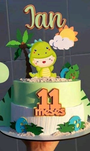 Topo Dino Cute + 4 Arquivos a Sua Escolha