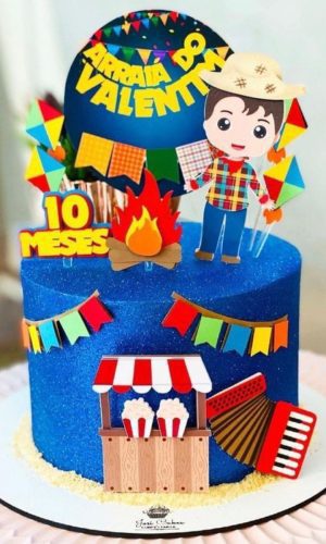 Topo Festa Junina Menino Arraiá - Arquivo de Corte