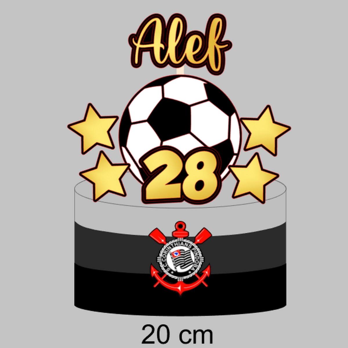 Topo Futebol - Arquivo de Corte Silhouette (cód. T158) - Imagem 2
