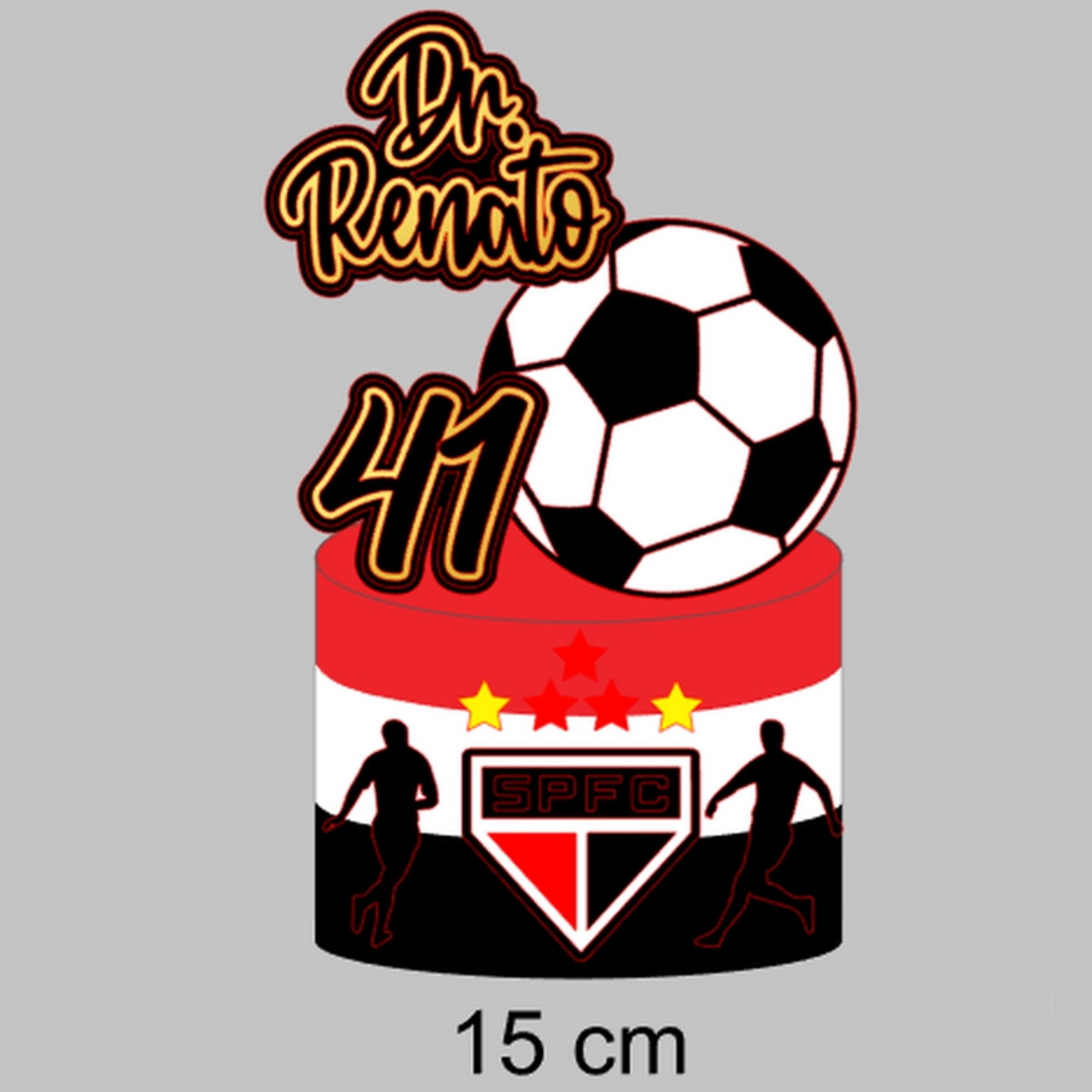 Topo Futebol - Arquivo de Corte Silhouette (cód. T167) - Imagem 2