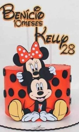 Topo Mickey e Minnie 2517 + 4 Arquivos a Sua Escolha
