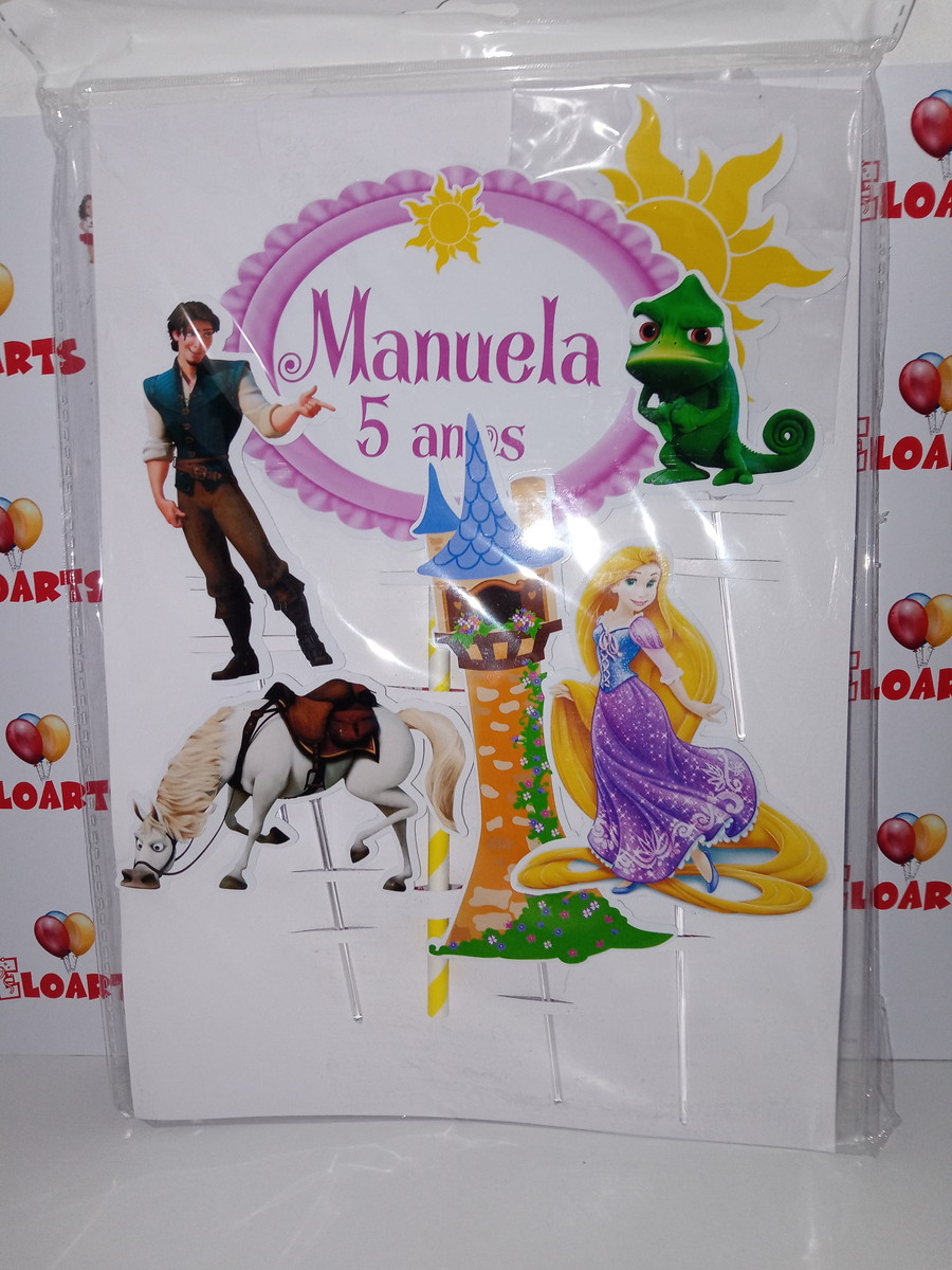 Topo para Bolo Rapunzel ou Escolha o Tema