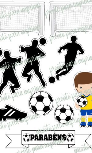 TOPPER BOLO FUTEBOL MENINO- ARQUIVO DIGITAL