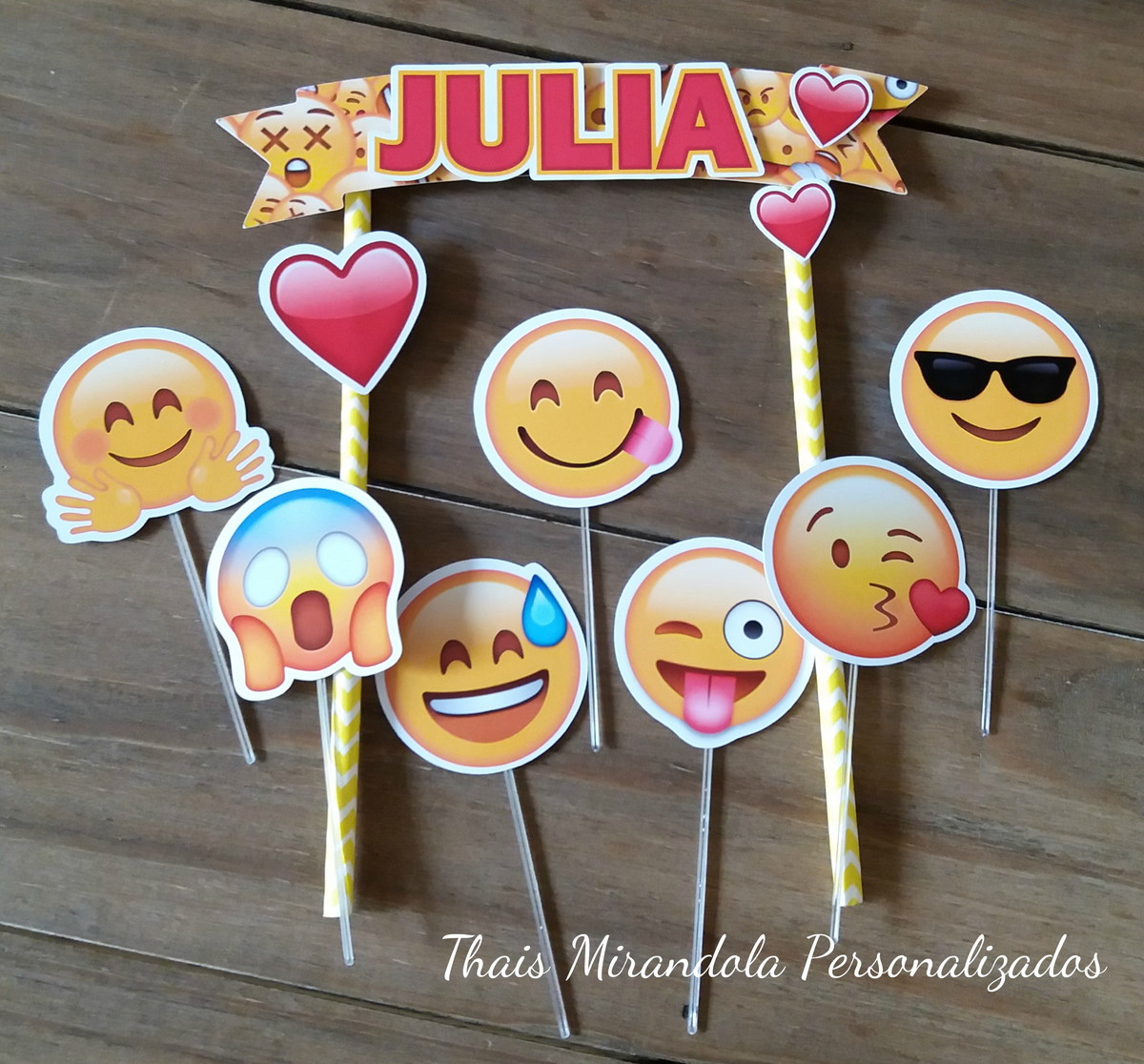 Topo de bolo Emoji