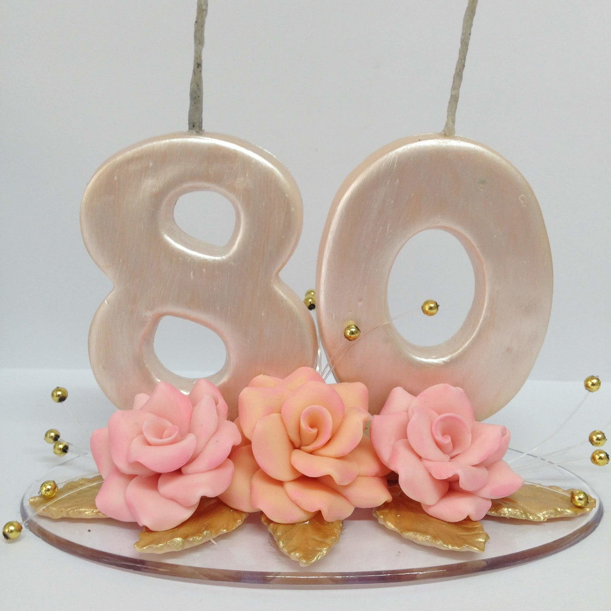Vela Topo de Bolo Flores