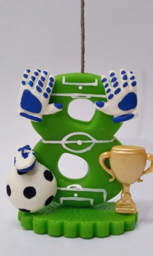 Vela Topo de Bolo Futebol