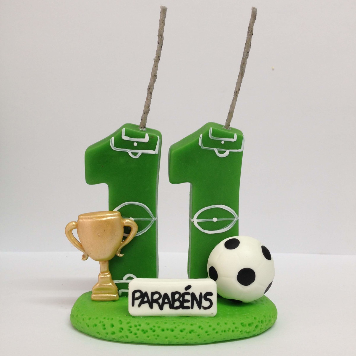 Vela Topo de Bolo Futebol