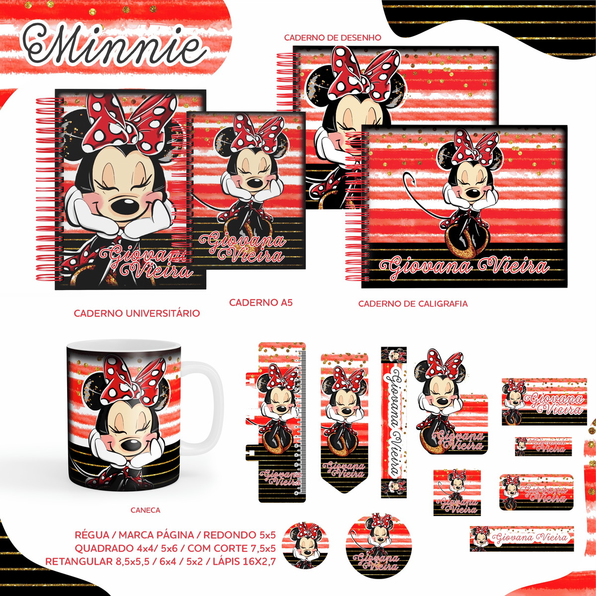 Aquivos digitais combo escolar minnie