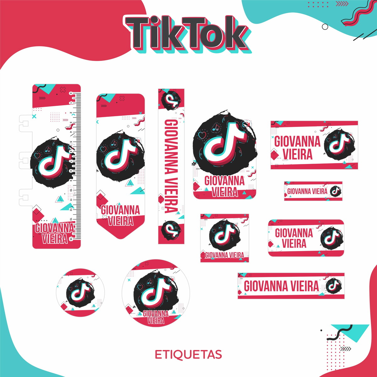 Arquivos Digitais Combo Etiquetas Tiktok - Imagem 2