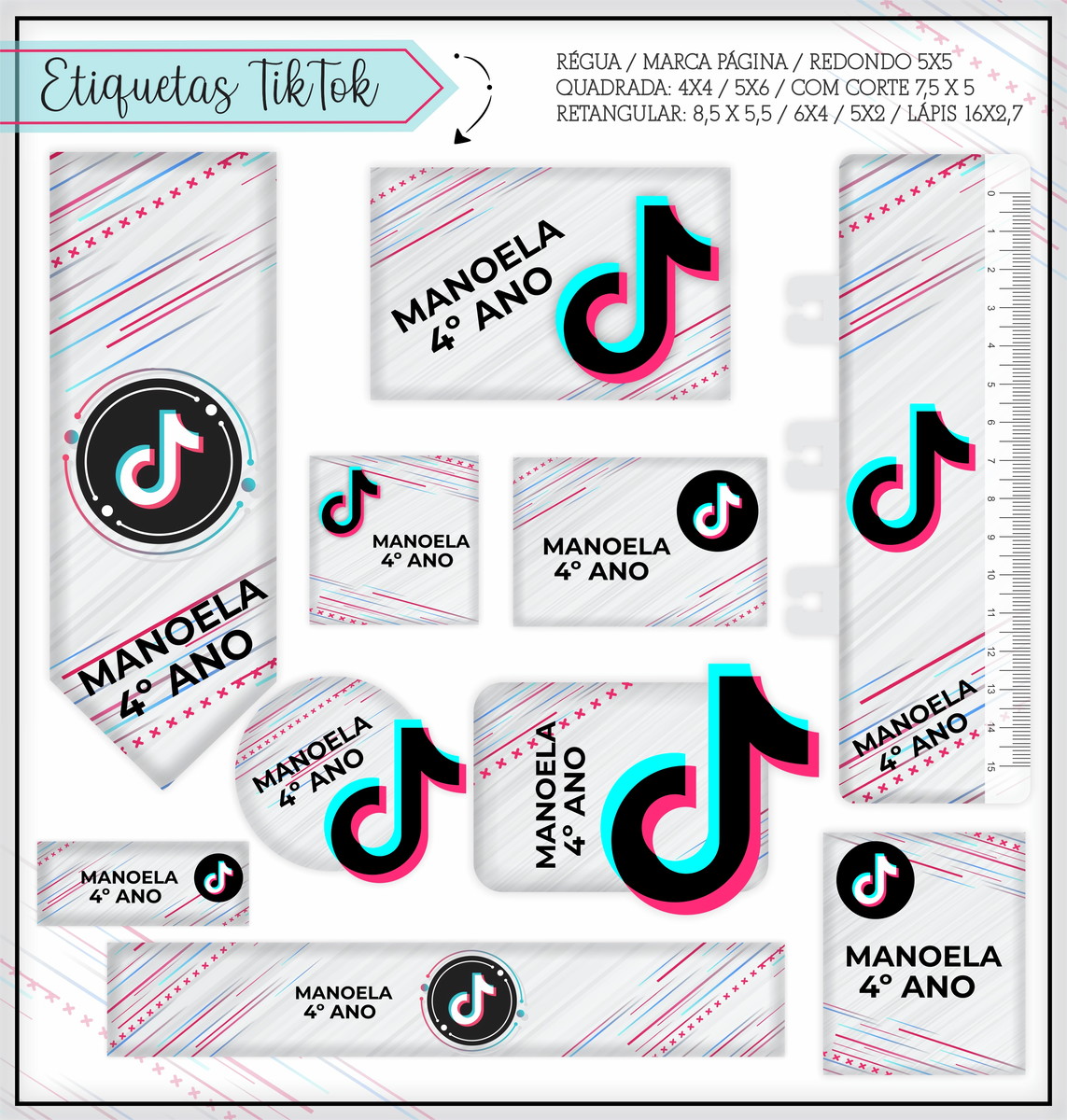 Arquivos Digitais Combo Etiquetas Tiktok - Imagem 5