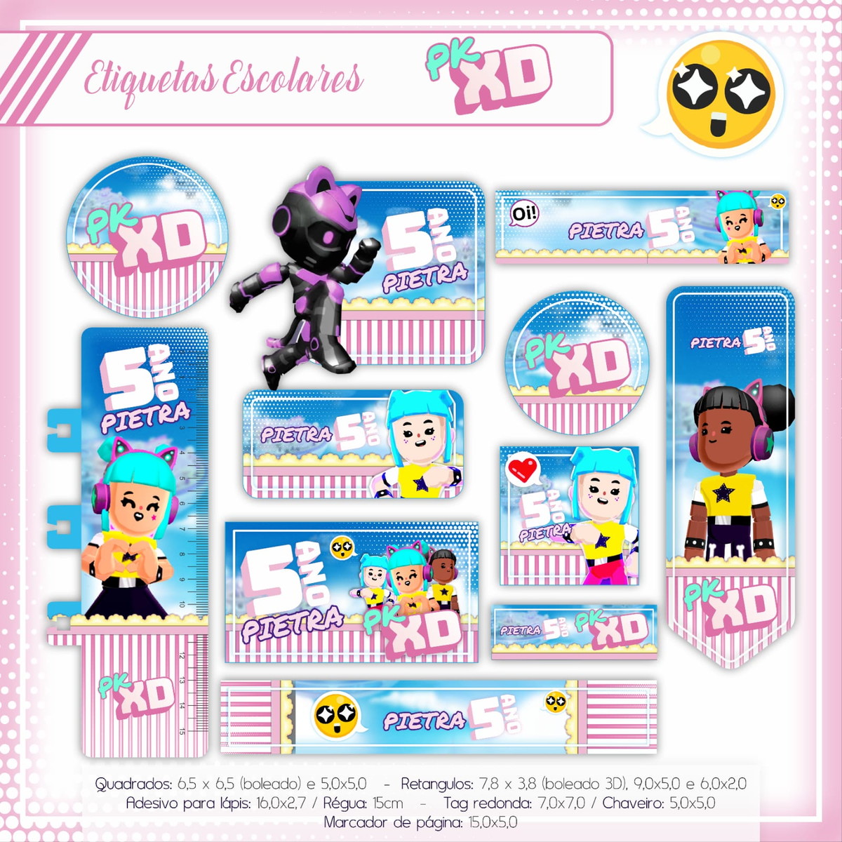Aquivos digitais etiquetas escolar pk dx