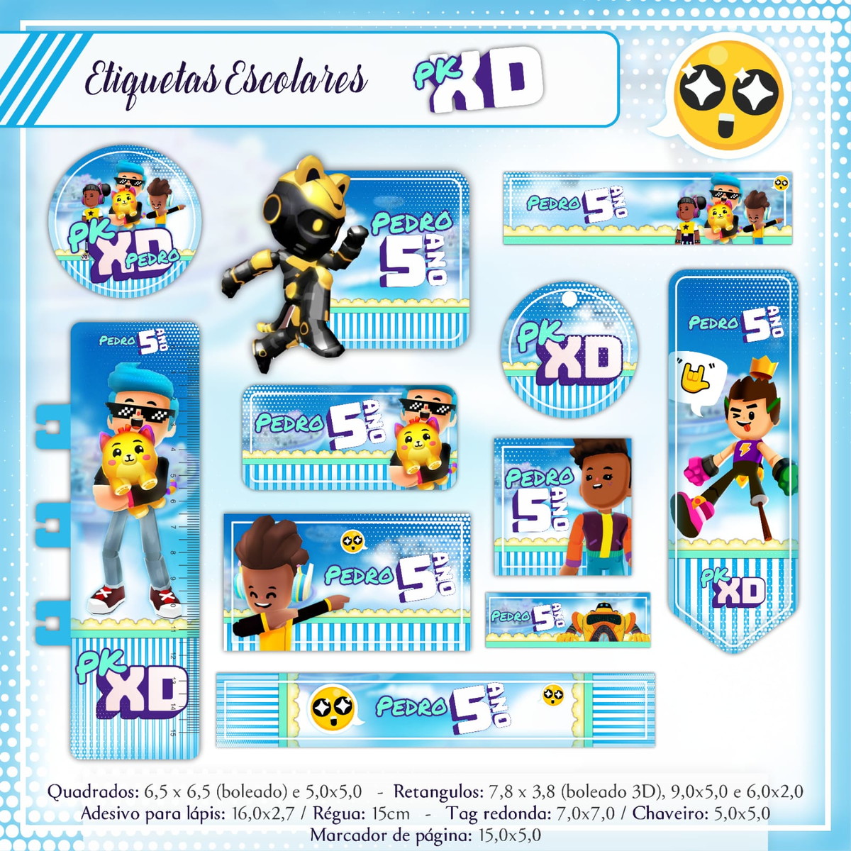Aquivos digitais etiquetas escolar pk dx - Imagem 2