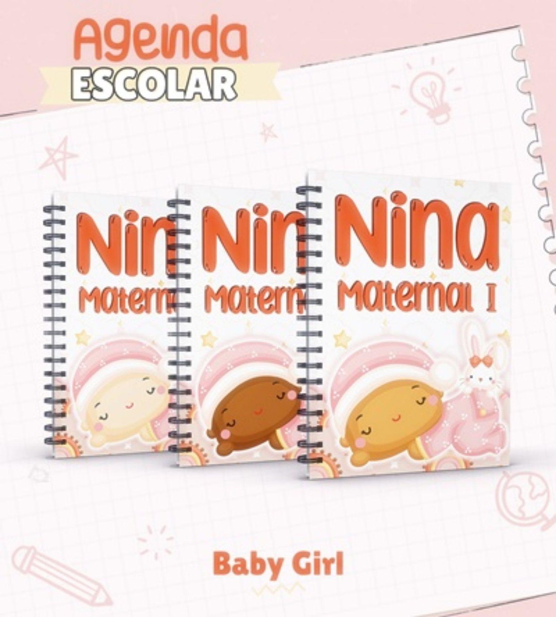 Arquivo Agenda Escolar Encadernaçao Baby Girl #15826