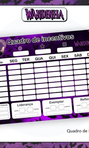 Arquivo Arte Quadro de Incentivo Série Wandinha 2023 #15663