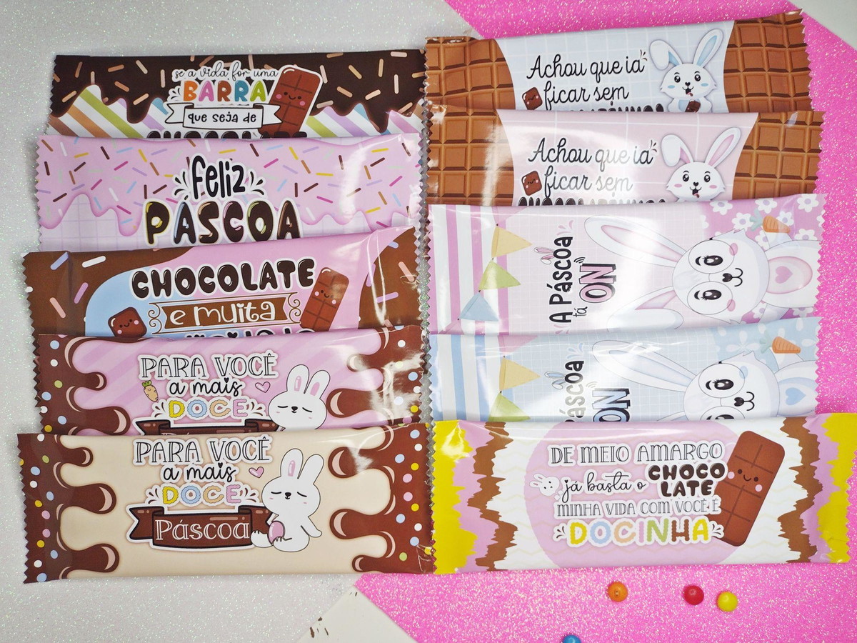 ARQUIVO BARRA DE CHOCOLATE 90g E 20g PASCOA #13815 - Imagem 3