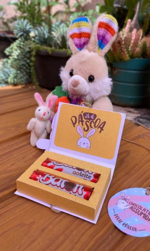 Arquivo Caixa Batom de Chocolate Pascoa com Molde #13730