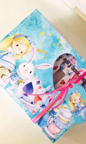 ARQUIVO CAIXA CONFEITEIRO ALICE NO PAIS DAS MARAVILHA #13638