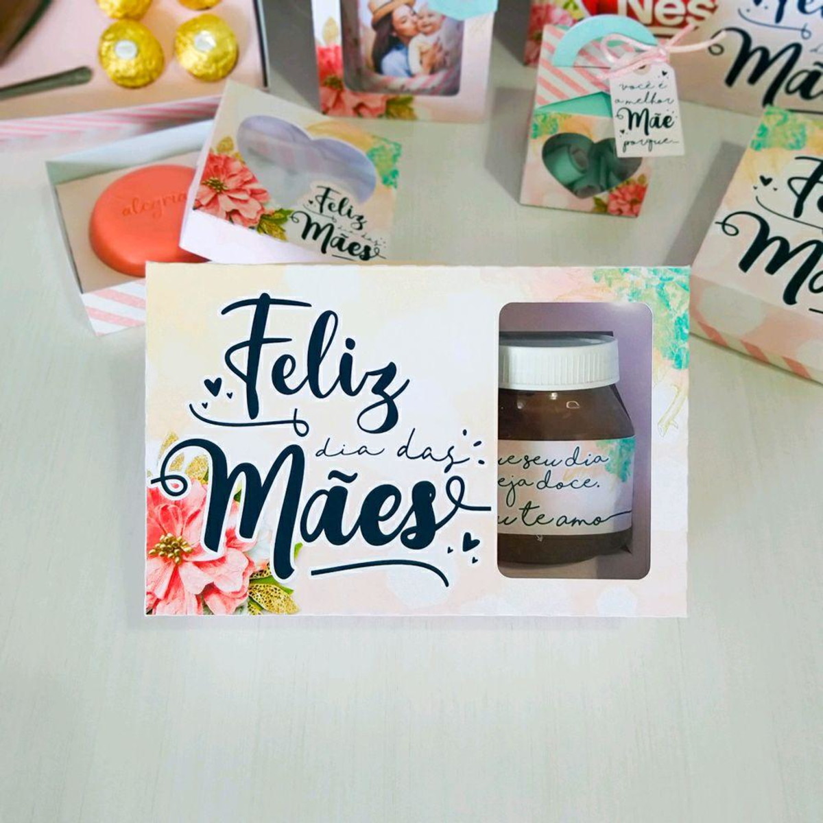 ARQUIVO CAIXA CORAÇÃO CHOCOLATE E NUTELLA DIA DAS MÃES #5009