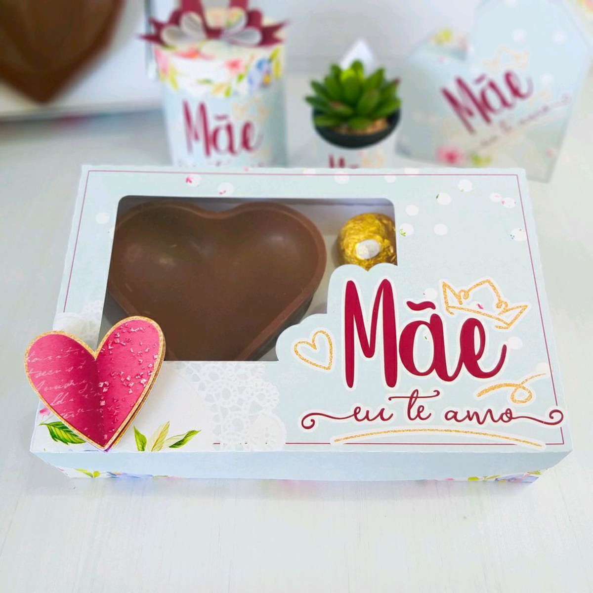ARQUIVO CAIXA CORAÇÃO LAPIDADO + 6 DOCES DIA DAS MÃES #5031 - Imagem 2