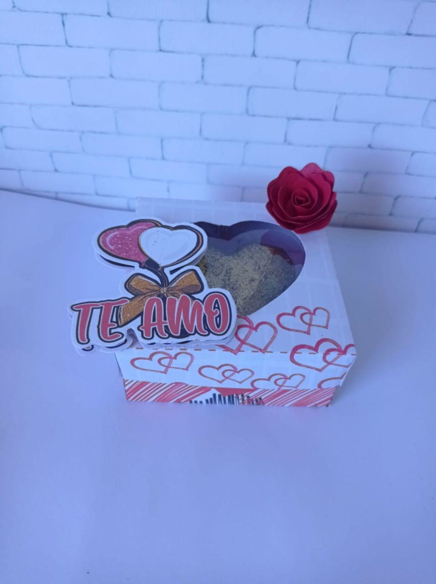 ARQUIVO CAIXA CORAÇÃO LAPIDADO 65g DIA DOS NAMORADOS #14069 - Imagem 2