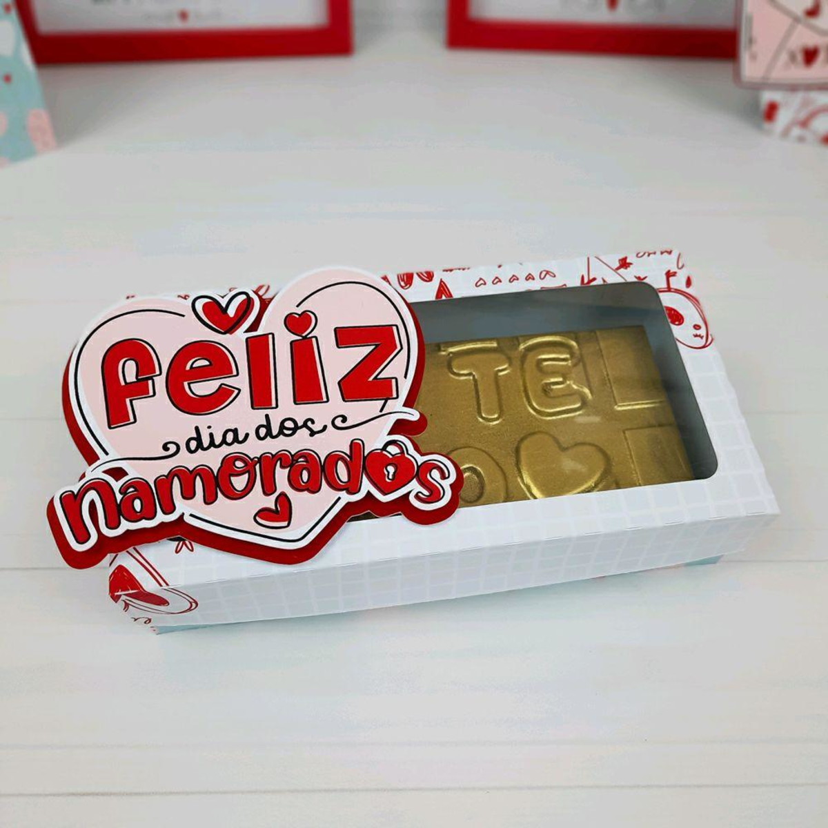 ARQUIVO CAIXA DIA DOS NAMORADOS BARRA DE CHOCOLATE #5609 - Imagem 2