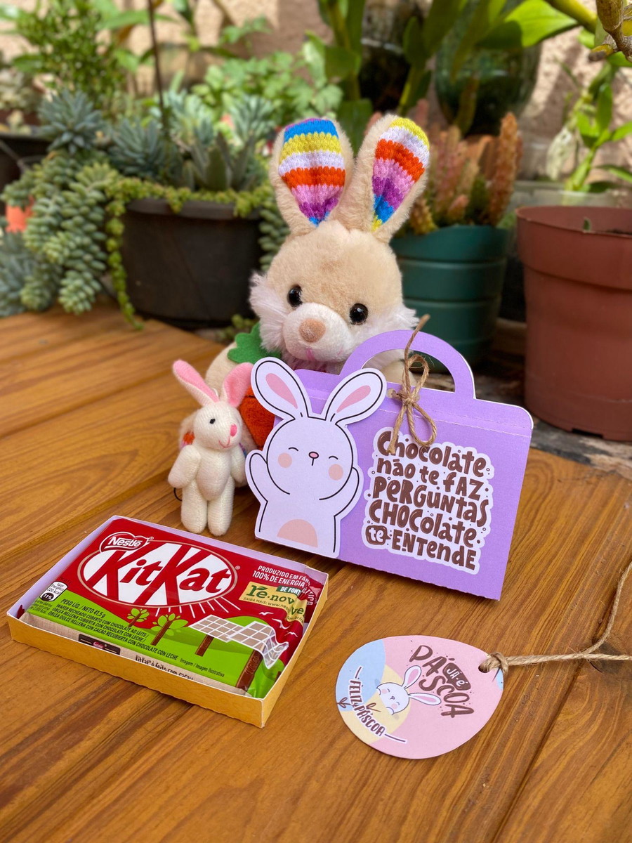 ARQUIVO CAIXA PARA KITKAT PASCOA COM MOLDE #13731