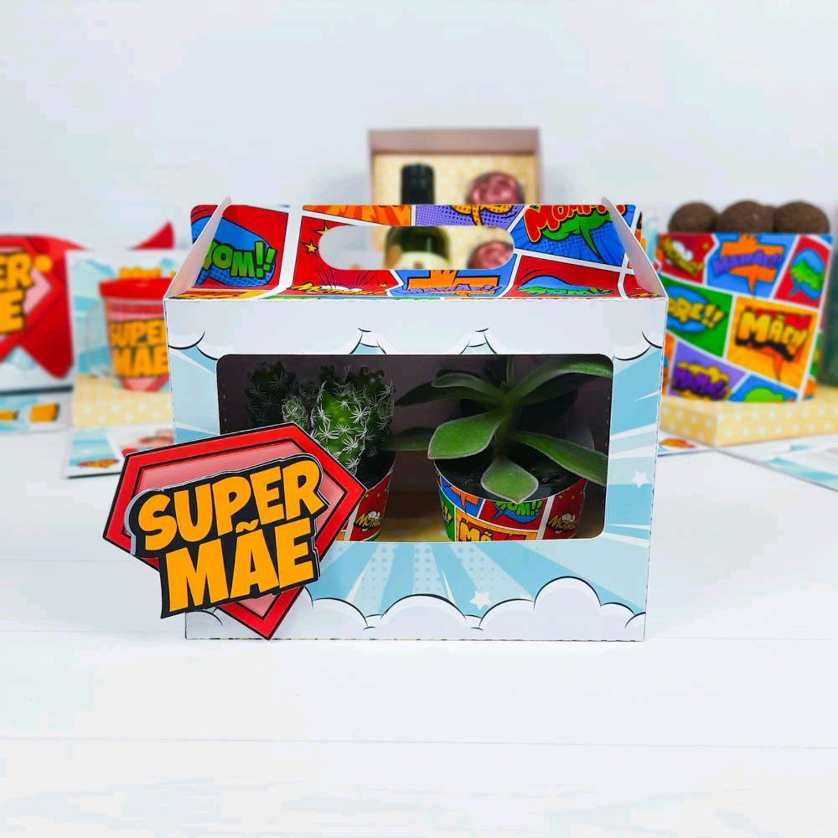 ARQUIVO CAIXA SUPER MÃE 2 SUCULENTAS DIA DAS MÃES #5103 - Imagem 3
